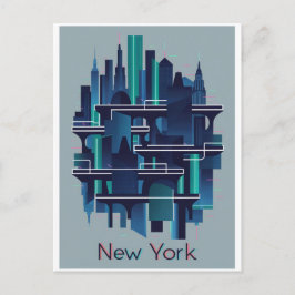 moderne neue York futuristisch Postkarte