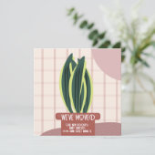 Moderne neue ZUHAUSE Address House Pflanze Karte (Stehend Vorderseite)