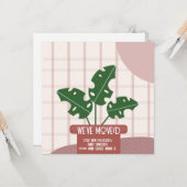 Moderne neue ZUHAUSE Address House Pflanze Karte (Vorderseite/Rückseite Beispiel)