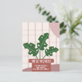 Moderne neue ZUHAUSE Address House Pflanze Postkarte (Stehend Vorderseite)