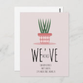 Moderne neue ZUHAUSE-Adresse Postkarte (Vorne/Hinten)