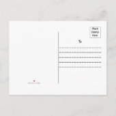 Moderne neue Zuhause-Adresse Wir haben Lila Ankündigungspostkarte (Rückseite)