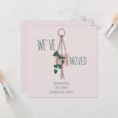 Moderne, neue ZUHAUSE-Adressen mit Pflanze Karte (Vorderseite/Rückseite Beispiel)