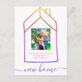 Moderne neue Zuhause-Adressenänderung Ankündigungspostkarte (Vorderseite)