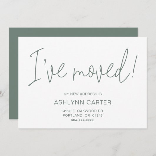 Moderne neue Zuhause Ankündigung (Vorne/Hinten)