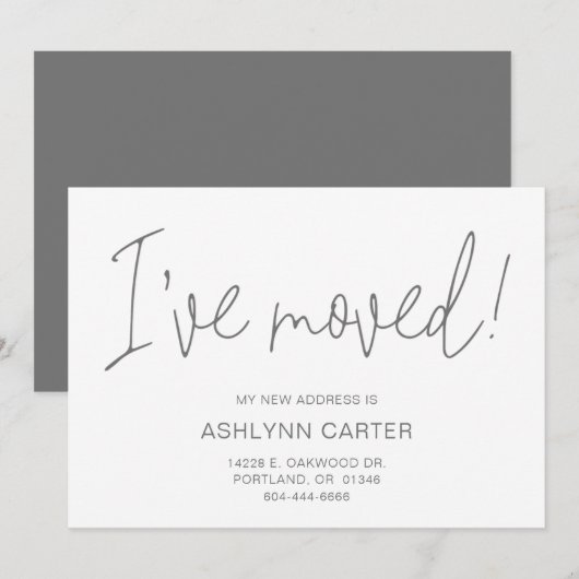 Moderne neue Zuhause Ankündigung (Vorne/Hinten)