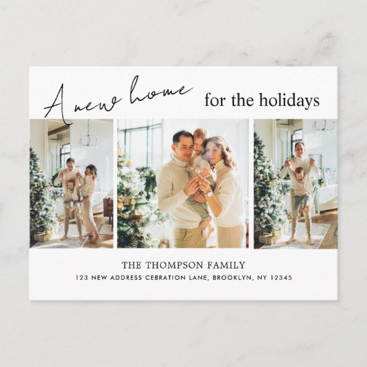 Moderne neue Zuhause für das Holidays Foto Moving Ankündigungspostkarte (Vorderseite)