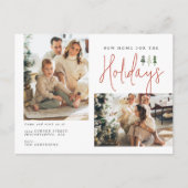 Moderne neue Zuhause für das Holidays Foto Moving Ankündigungspostkarte (Vorderseite)