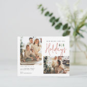 Moderne neue Zuhause für das Holidays Foto Moving Ankündigungspostkarte (Stehend Vorderseite)