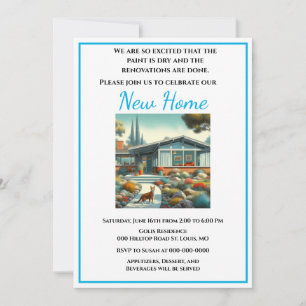 Moderne neue Zuhause Housewarming Einladung
