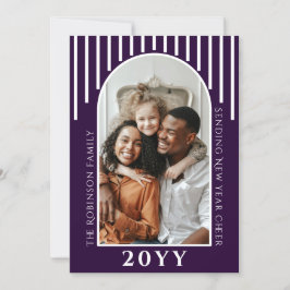 Moderne Neujahrskarte-Bildausgabe auf der Rückseit Feiertagskarte