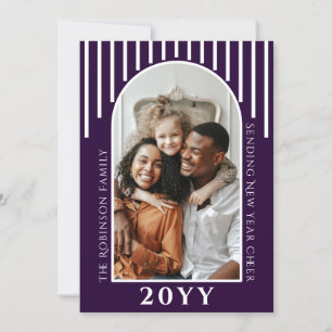 Moderne Neujahrskarte-Bildausgabe auf der Rückseit Feiertagskarte