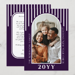 Moderne Neujahrskarte-Bildausgabe auf der Rückseit Feiertagskarte