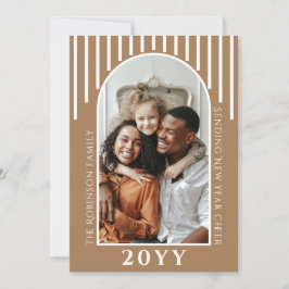 Moderne Neujahrskarte-Bildausgabe auf der Rückseit Feiertagskarte