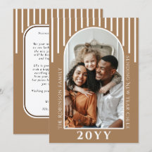 Moderne Neujahrskarte-Bildausgabe auf der Rückseit