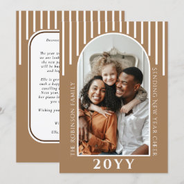 Moderne Neujahrskarte-Bildausgabe auf der Rückseit Feiertagskarte