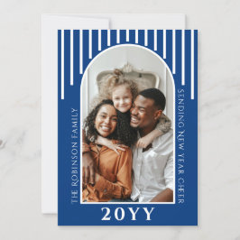 Moderne Neujahrskarte-Bildausgabe auf der Rückseit Feiertagskarte