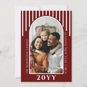 Moderne Neujahrskarte-Bildausgabe auf der Rückseit Feiertagskarte