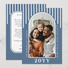 Moderne Neujahrskarte-Bildausgabe auf der Rückseit Feiertagskarte