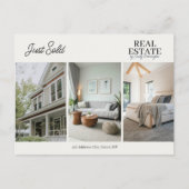 Moderne Neutral Makler Just Sold Postkarte (Vorderseite)