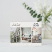 Moderne Neutral Makler Just Sold Postkarte (Stehend Vorderseite)