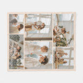 Moderne neutrale 6-Fotokassenfamilie Fleecedecke (Vorderseite (Horizontal))