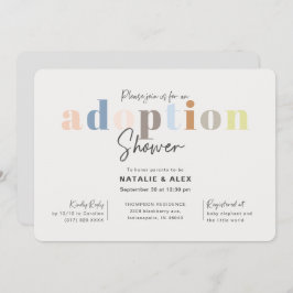 Moderne, neutrale Adoption Babydusche für das Gesc Einladung