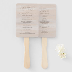 Moderne neutrale Aquarell elegante Hochzeit Fächer