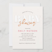 Moderne neutrale Babydusche Einladung (Vorderseite)