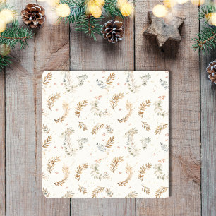 Moderne, neutrale, beige Bohemische Blätter des Bo Getränkeuntersetzer