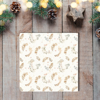 Moderne, neutrale, beige Bohemische Blätter des Bo Getränkeuntersetzer