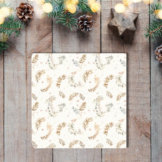 Moderne, neutrale, beige Bohemische Blätter des Bo Getränkeuntersetzer