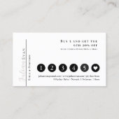 Moderne, neutrale, beige Treuekarte Visitenkarte (Rückseite)