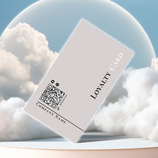Moderne, neutrale, beige Treuekarte Visitenkarte