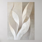 Moderne neutrale Blätter ästhetische Wall Art Poster (Vorne)