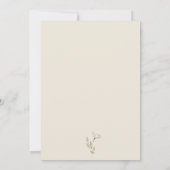 Moderne, neutrale Blätter mit Flora Einladung (Rückseite)