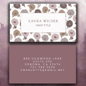 Moderne neutrale boho-Blume Visitenkarte