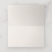 Moderne neutrale Boho Floral Wedding Platzkarte (Innenseite Aufgefaltet)