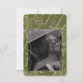 Moderne neutrale Botanische Hochzeitsflaeche Viele Dankeskarte (Vorderseite)