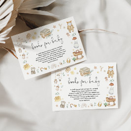 Moderne neutrale Bücher für das Kinderzimmer Boho Begleitkarte