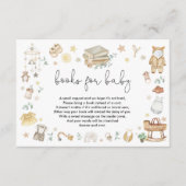 Moderne neutrale Bücher für das Kinderzimmer Boho Begleitkarte (Vorderseite)