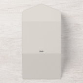 Moderne, neutrale Creme All In One Einladung (Außenbereich)