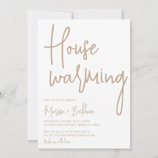 Moderne neutrale Einladung (Vorderseite)