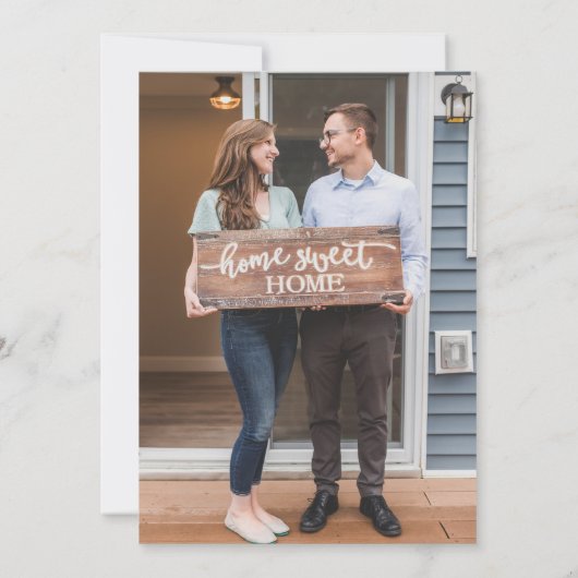 Moderne neutrale Einladung (Rückseite)