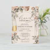 Moderne, neutrale Farben - Boho arch Brunch und Bu Einladung (Stehend Vorderseite)