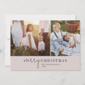 Moderne, neutrale Foto Collage Weihnachtsnachricht Feiertagskarte (Vorderseite)