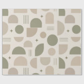 Moderne neutrale Geometrie Geschenkpapier (Flach)