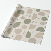 Moderne neutrale Geometrie Geschenkpapier (Ungerollt)