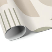 Moderne neutrale Geometrie Geschenkpapier (Rolleneckpunkt)