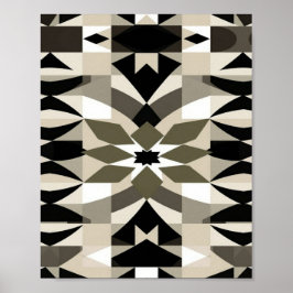 Moderne neutrale geometrische Wandkunst | Erde zu Poster